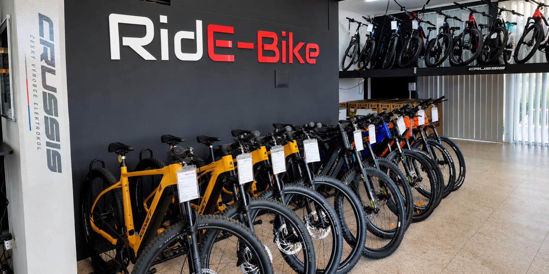 Electric bikes displayed at BiRide Dimokratias 19 Branch in Paphos for service, fleet support and EU-made e-bike sales